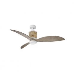 Marin 60 in. Integrated LED Indoor/Outdoor Matte White Ceiling Fan with Wall Switch by HINKLEY