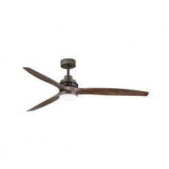 ARTISTE 60 in. Indoor/Outdoor Integrated LED Metallic Matte Bronze Ceiling Fan with Remote Control by HINKLEY
