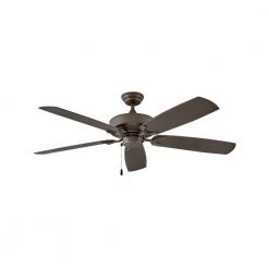 Oasis 60 in. Indoor/Outdoor Metallic Matte Bronze Ceiling Fan Pull Chain by HINKLEY