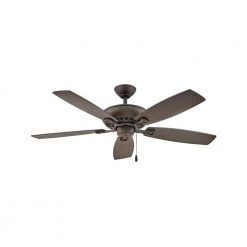 HIGHLAND 52 in. Indoor Metallic Matte Bronze Ceiling Fan Pull Chain by HINKLEY