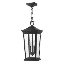 Bromley 3-Light Museum Black Outdoor Pendant Light by HINKLEY