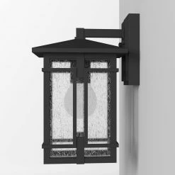 Tucker Small 1-Light Museum Black Outdoor Wall Lantern Sconce by HINKLEY -HINKLEY || CANARM Shop museum black hinkley outdoor sconces 1960mb 44 1000