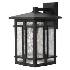 Tucker Medium 1-Light Museum Black Outdoor Wall Lantern Sconce by HINKLEY