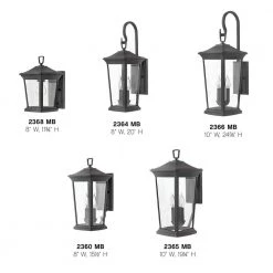 Bromley Large Museum Black 3-Light Outdoor Wall Lantern Sconce by HINKLEY -HINKLEY || CANARM Shop museum black hinkley outdoor sconces 2365mb 4f 1000