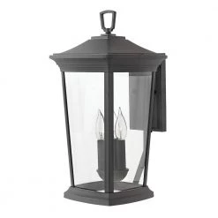 Bromley Large Museum Black 3-Light Outdoor Wall Lantern Sconce by HINKLEY