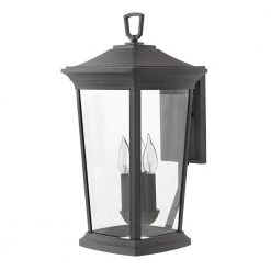 Bromley 3-Light Museum Black LED Outdoor Wall Lantern Sconce by HINKLEY