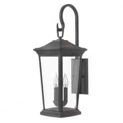 Bromley Extra-Large 3-Light Museum Black Outdoor LED Wall Mount Lantern by HINKLEY