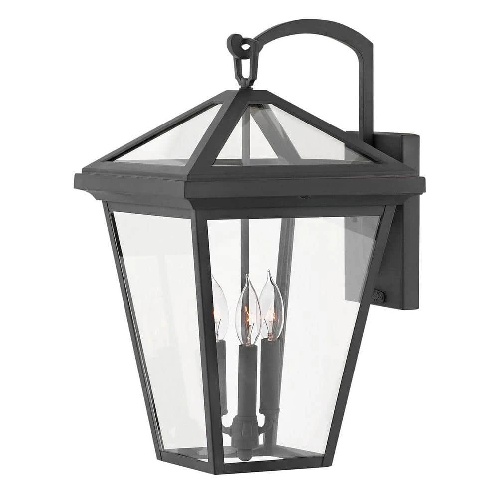 3-Light Museum Black Alford Place LED Outdoor Lantern Sconce by HINKLEY 1 3-Light Museum Black Alford Place LED Outdoor Lantern Sconce by HINKLEY