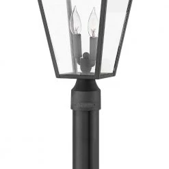 Alford Place 2-Light Museum Black LED Outdoor Post or Pier Mount by HINKLEY -HINKLEY || CANARM Shop museum black hinkley post light sets 2561mb ll 4f 1000