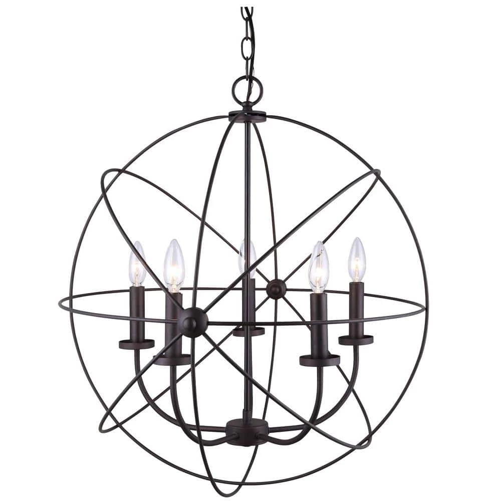 Summerside 5-Light Oil Rubbed Bronze Chandelier by CANARM 1 Summerside 5-Light Oil Rubbed Bronze Chandelier by CANARM
