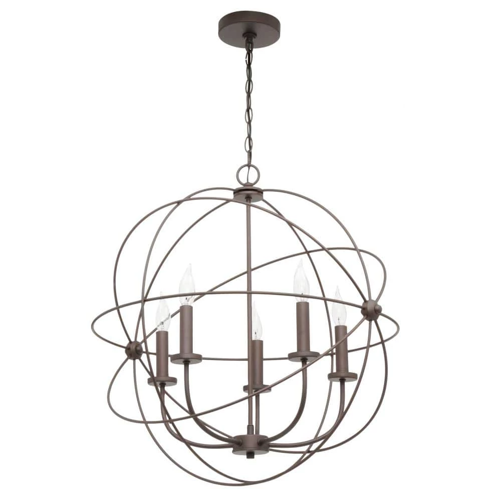 Summerside 5-Light Oil Rubbed Bronze Chandelier by CANARM 7 Summerside 5-Light Oil Rubbed Bronze Chandelier by CANARM - Image 7