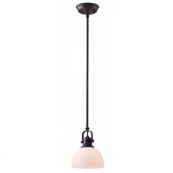 Rowan 1-Light Oil Rubbed Bronze Mini-Pendant by CANARM