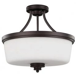 Jackson 3-Light oil-rubbed Bronze Semi-Flush Mount Light by CANARM