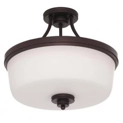Jackson 3-Light oil-rubbed Bronze Semi-Flush Mount Light by CANARM -HINKLEY || CANARM Shop oil rubbed bronze canarm flush mount lights isf286a03orb 66 1000
