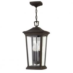 Bromley 3-Light Oil Rubbed Bronze LED Outdoor Pendant Light by HINKLEY