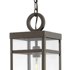 Porter 1-Light Oil Rubbed Bronze Outdoor Hanging Lantern by HINKLEY -HINKLEY || CANARM Shop oil rubbed bronze hinkley outdoor pendant lights 2802oz 4f 1000
