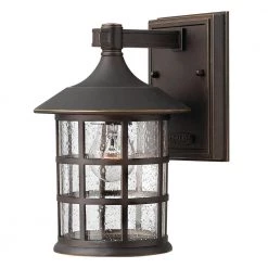 Freeport Small 1-Light Oil Rubbed Bronze Outdoor Wall Lantern by HINKLEY