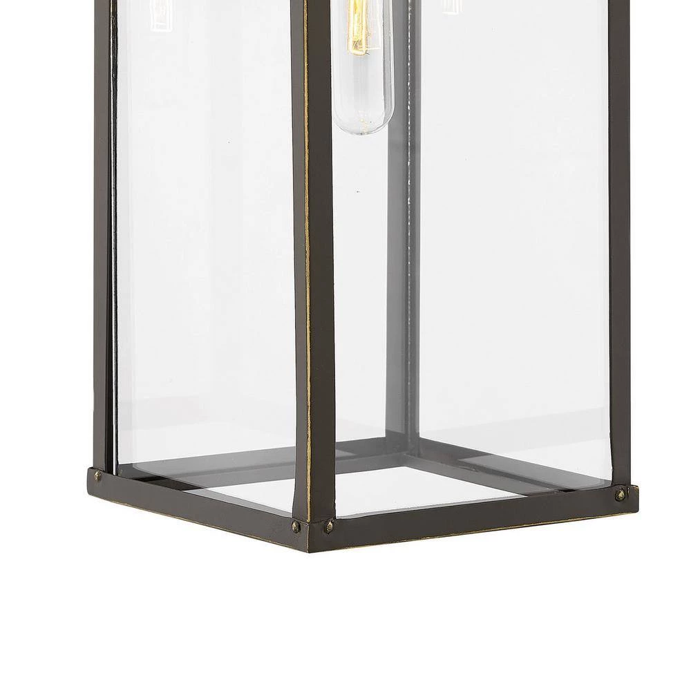 Porter Large Oil Rubbed Bronze 1-Light Outdoor Wall Lantern Sconce by HINKLEY 4 Porter Large Oil Rubbed Bronze 1-Light Outdoor Wall Lantern Sconce by HINKLEY - Image 4