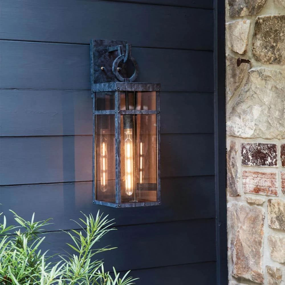 Porter Large Oil Rubbed Bronze 1-Light Outdoor Wall Lantern Sconce by HINKLEY 2 Porter Large Oil Rubbed Bronze 1-Light Outdoor Wall Lantern Sconce by HINKLEY - Image 2