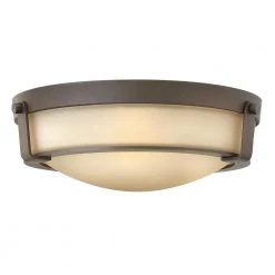 Hathaway 16 in. 3-Light Olde Bronze Flush Mount by HINKLEY