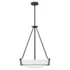 Hathaway 4-Light Olde Bronze With Etched White Glass Standard Mini Pendant by HINKLEY