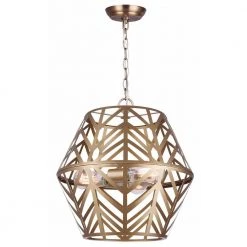 Maud 3-Light Painted Gold Chandelier by CANARM