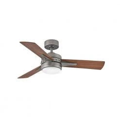 Ventus 44 in. Integrated LED Indoor Pewter Ceiling Fan with Wall Switch by HINKLEY