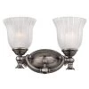 Francoise 15 in. 2-Light Polished Antique Nickel Vanity Light by HINKLEY