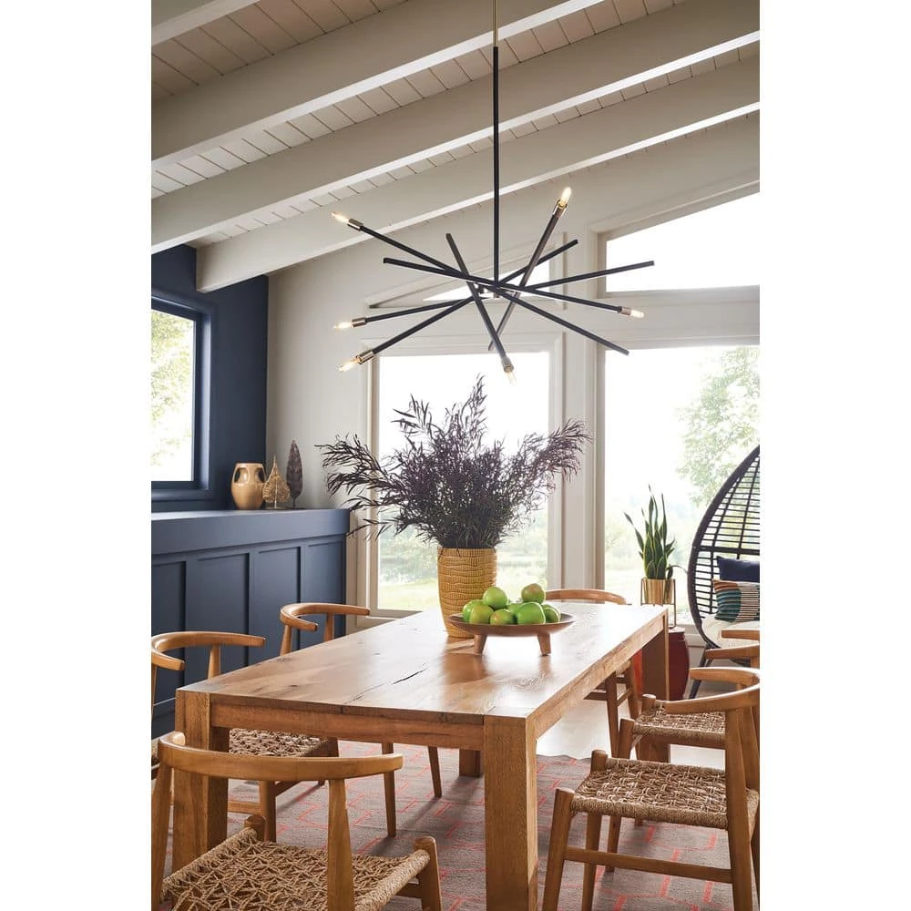 Archer 6-Light Satin Black Sputnik Chandelier by HINKLEY 2 Archer 6-Light Satin Black Sputnik Chandelier by HINKLEY - Image 2