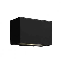 Atlantis 1-Light Satin Black LED Outdoor Wall Sconce by HINKLEY