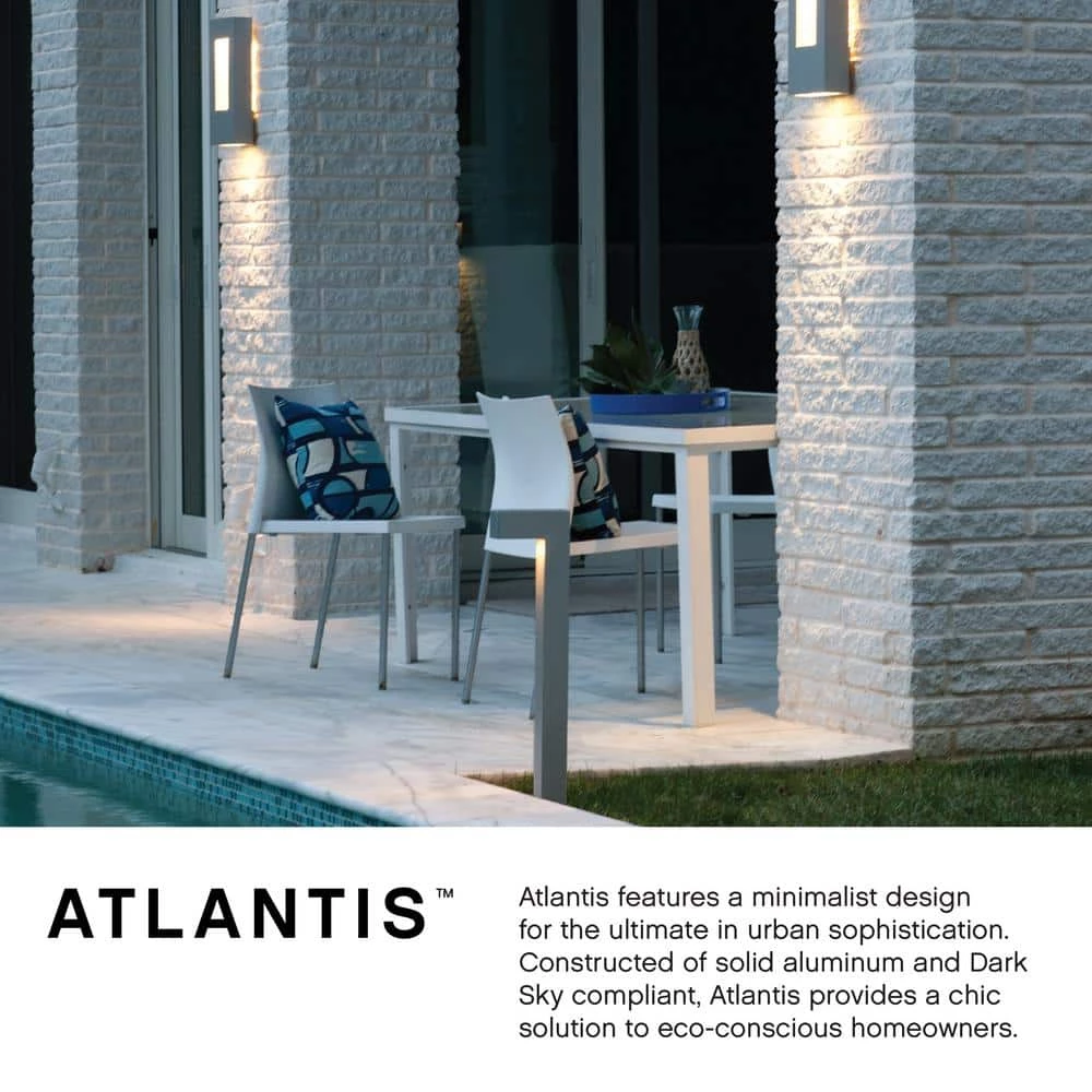 Atlantis 1-Light Satin Black LED Outdoor Wall Sconce by HINKLEY 2 Atlantis 1-Light Satin Black LED Outdoor Wall Sconce by HINKLEY - Image 2