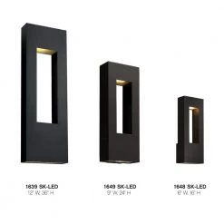 Atlantis Medium Satin Black Outdoor LED Wall Mount Sconce by HINKLEY 11 Atlantis Medium Satin Black Outdoor LED Wall Mount Sconce by HINKLEY -HINKLEY || CANARM Shop satin black hinkley outdoor sconces 1648sk led 44 1000