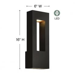 Atlantis Medium Satin Black Outdoor LED Wall Mount Sconce by HINKLEY 8 Atlantis Medium Satin Black Outdoor LED Wall Mount Sconce by HINKLEY -HINKLEY || CANARM Shop satin black hinkley outdoor sconces 1648sk led c3 1000