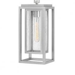 Republic 1-Light Satin Nickel Outdoor Pendant Light by HINKLEY -HINKLEY || CANARM Shop satin nickel hinkley outdoor pendant lights 1002si 1f 1000