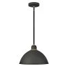 Foundry Textured Black 1-Light Outdoor Barn Pendant Light by HINKLEY