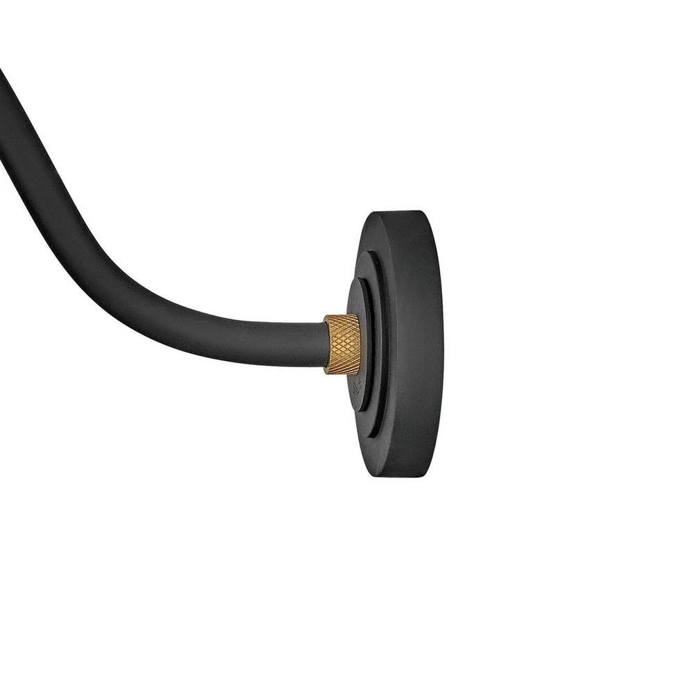 Foundry Medium 1-Light Textured Black Outdoor Gooseneck Wall Sconce by HINKLEY 3 Foundry Medium 1-Light Textured Black Outdoor Gooseneck Wall Sconce by HINKLEY - Image 3
