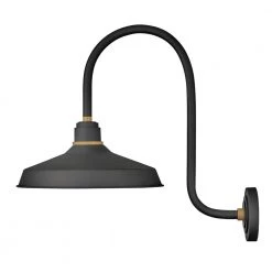 Foundry Large 1-Light Textured Black Outdoor Wall Sconce by HINKLEY