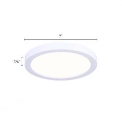Low Profile 7 in. White Integrated LED Flush Mount by CANARM -HINKLEY || CANARM Shop white canarm flush mount lights led 7dlp wt 4f 1000